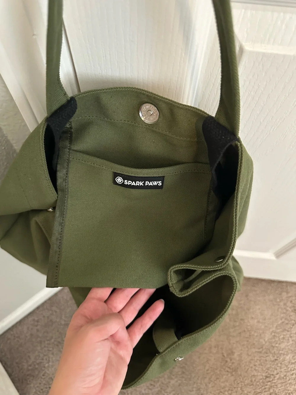 Dogtrovert Olive  Tote Bag -
